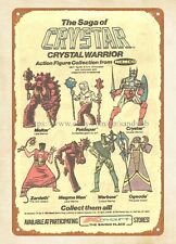 plaque wall art 1983 comic ad for Crystar Crystal Warrior figures metal tin sign picture