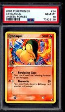 PSA 10 Cyndaquil 2004 Pokemon Card 54/115 Unseen Forces picture