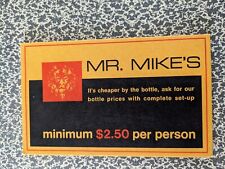 VTG Mr. Mike's It's Cheaper By The Bottle Table Tent Advertisment picture