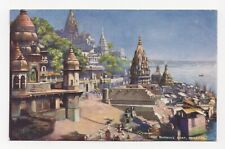 The Burning Ghat Benares India Tuck & Son's Oilettes Series Unposted Postcard picture