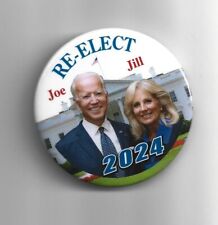 2024 pin Re-Elect President BIDEN & FIRST LADY Dr. JILL pinback picture