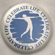 Celebrate Life Pin Button Vintage picture