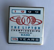 1999 The Lipton Championships Presented By Rado 15 Years Pinback Lapel Pin EUC picture