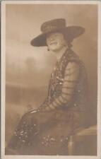 RPPC Postcard Woman Fancy Clothes Beads The Charles Studio NJ  picture