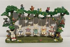 Vintage Bunny Family On A Swing ~ ABC Item #50675 - Colorful . picture