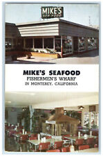 c1950s Mike's Seafood Fishermens Wharf Monterey California CA Multiview Postcard picture