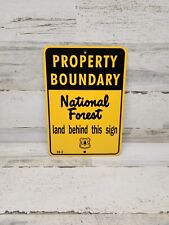 VINTAGE NOS US FOREST SERVICE property boundary sign national smokey bear PARK  picture