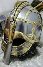 Halloween Viking Vendel Valsgarde helmet W chainmail combat battle ready helmet picture