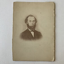 Antique Cabinet Card Photo Man Beard Methodist Reverend ID Benajah Williams OH picture