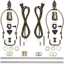 2 Sets Lamp Making Kit Lamp Wiring Kit with 8 Inch Harp, 2 Pieces 12