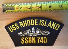 USS RHODE ISLAND SSBN 740 EMBROIDERED PATCH Navy Military Submarine Crew picture