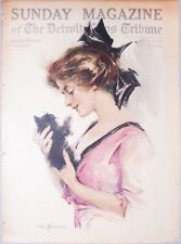 1912 -Detroit News Tribune Sunday Magazine- Vintage Newspaper Magazine w/CAT picture