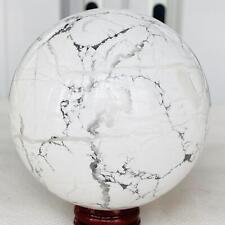 Natural white turquoise Sphere Quartz Crystal Ball Reiki Healing 1460G picture