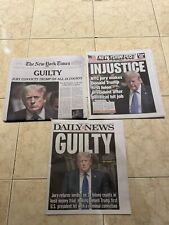 New York Times Post Daily News May 31st 2024 Trump Guilty Felonies Newspaper NYC picture