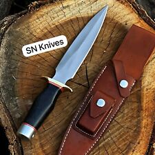 CUSTOM HANDMADE D2 TOOL STEEL HUNTING DAGGER BOWIE KNIFE CAMPING KNIFE W/SHEATH picture