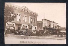 REAL PHOTO PERRY MICHIGAN DOWNTOWN STREET SCENE STORES POSTCARD COPY picture