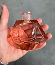 VTG Western Germany Pink Cut Crystal Perfume Bottle Art Deco picture