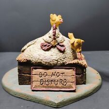 American Chestnut Folk Art Pearl and Chicks Hen Do Not Disturb 1999 Vintage picture