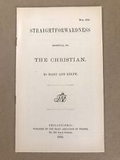 ORIGINAL TRACT: Straightforwardness, Society of Friends, 1886 Pamphlet (Quakers) picture