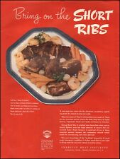 1946 Vintage ad American Meat Institute Short Ribs retro meal food   04/10/24 picture