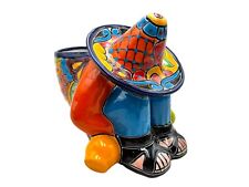 Talavera Pancho Planter Pot Mexican Pottery Folk Art Hand Painted Home Decor 12