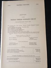1913 document MARTHA'S VINEYARD TELEGRAPH COMPANY Edgartown Tisbury Gosnold MASS picture