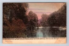 Akron OH-Ohio, Cuyahoga River, Commodore Perry Built Boats, Vintage Postcard picture