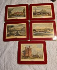 Vintage Lady Clare Placemat Set Of 5 British  9”x8”  Cork Back picture