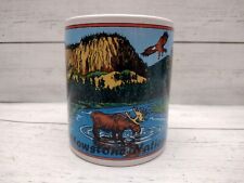 Vintage Yellowstone Park Mug 1990s Ceramic Coffee Tea Nature Outdoor Wildlife picture