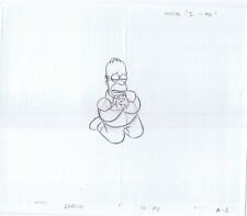 Simpsons Homer 2003 Original Art w/COA Animation Production Pencil EABF06 114 A2 picture