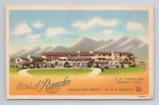 Route Rt 66 Gallup NM Hotel El- Rancho Motel 1937 Curt Teich Linen Postcard 2B picture