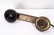 Vintage 1903 Patent Western Electric Brass Field Phone Handset Telephone READ picture