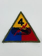 Rare WWII US Army 4th Armored Armor Division Tank GEMSCO Theatre Made Patch picture