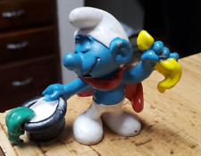 Vintage 1979 MAGICIAN SMURF pvc Figure Figurine Toy Peyo Bully  picture