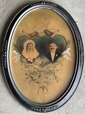 Antique Bowed Oval Bubble Picture Frame  Wedding Portrait Commemoration 13