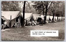 Centre Hall Pennsylvania~Annual County Grange Fair Tent Street~c1950~1964 RPPC picture