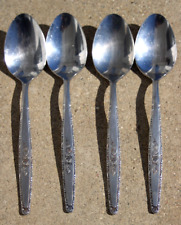 VTG T & N Stylecraft  Black Rose Table/Dinner Spoon Lot of 4 Stainless Japan picture