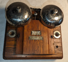 Antique Vtg Oak Telephone Telegraph Ringer Box Prchal Ericsson picture