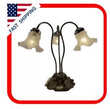 Vintage Lily Pad Lamp Gooseneck 17 Inches Tall 3 Lights With Globes picture