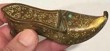 Antique Brass Arabian Shoe Shaped Snuff Box, c.19th Century picture