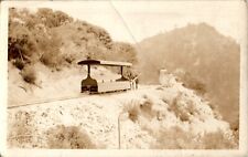 One Man, One Mule Railway, Mt. Lowe, Pasadena, California CA 1928 RPPC Postcard picture