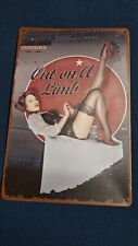 Metal sign. WWII pin up. Retro. Novelty/man cave/garage. 8in x 12in. picture
