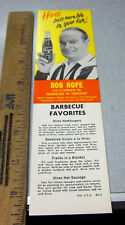 vintage RARE Hires Rootbeer Bob Hope cardboard ad insert, 1960s, great graphics picture