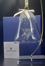 Swarovski Crystal 2022 Annual Edition Bell Ornament Gold Bow New In Box SALE 🪻 picture