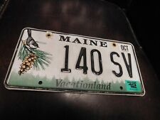 Maine License Plate ME # 140 SV Tag Expired in 2012 Vacationland Vanity? picture