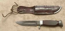 Vintage W Clauberg 6402 Fixed Blade Hunting Knife With Original Metal Tip Sheath picture