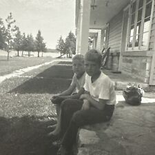 VINTAGE PHOTO “Boys Of Motel Owner” Sturgeon Bay Wisconsin Original Snapshot picture