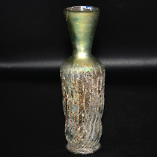 Large Authentic Ancient Roman Glass Bottle with Patina Ca. Early 1st Century AD picture