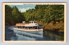 Upper Dells WI-Wisconsin, Clipper Winnebago in the Narrows, Vintage Postcard picture