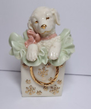 LENOX DOG IN GIFT BAG WITH GOLD ACCENTS picture